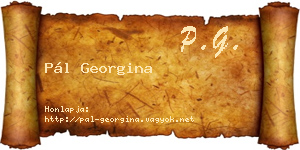 Pál Georgina névjegykártya